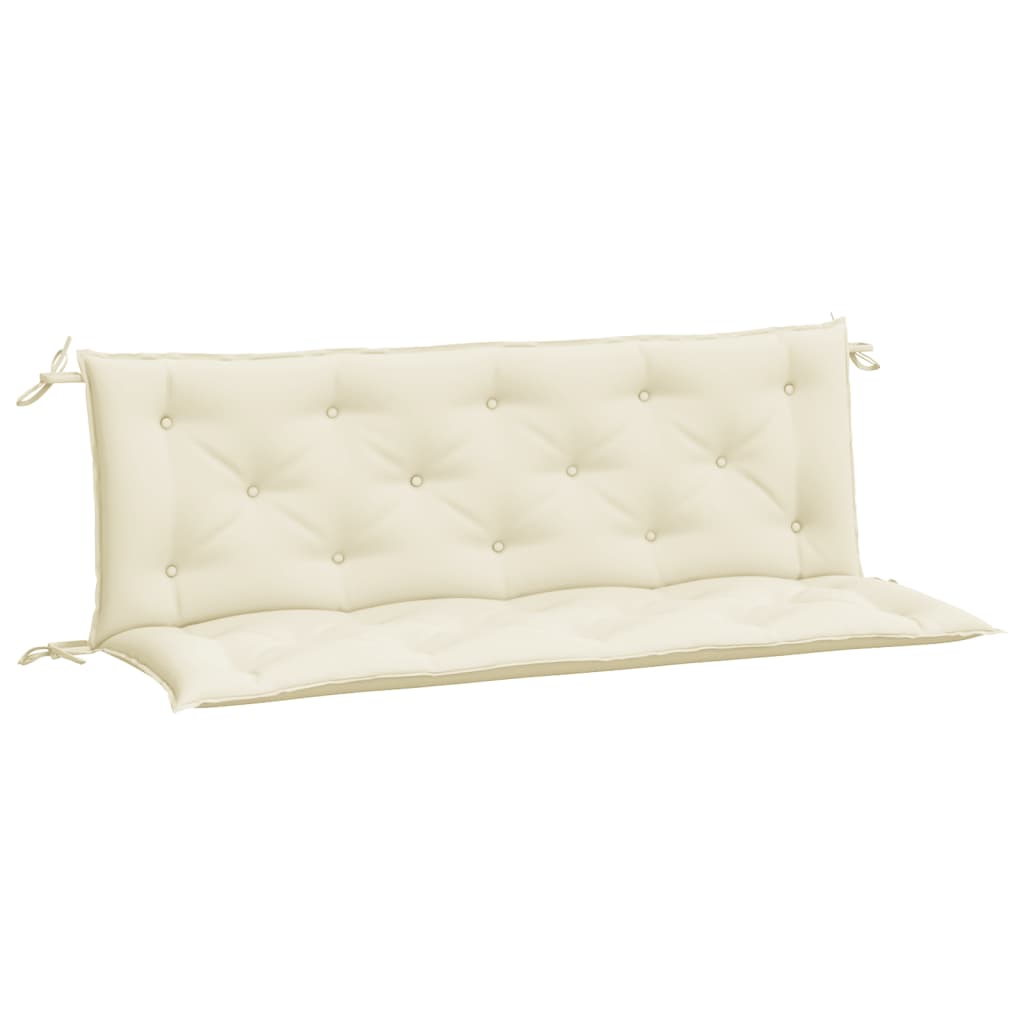 Bänkdynor för trädgården 2st gräddvit 150x50x7cm oxfordtyg
