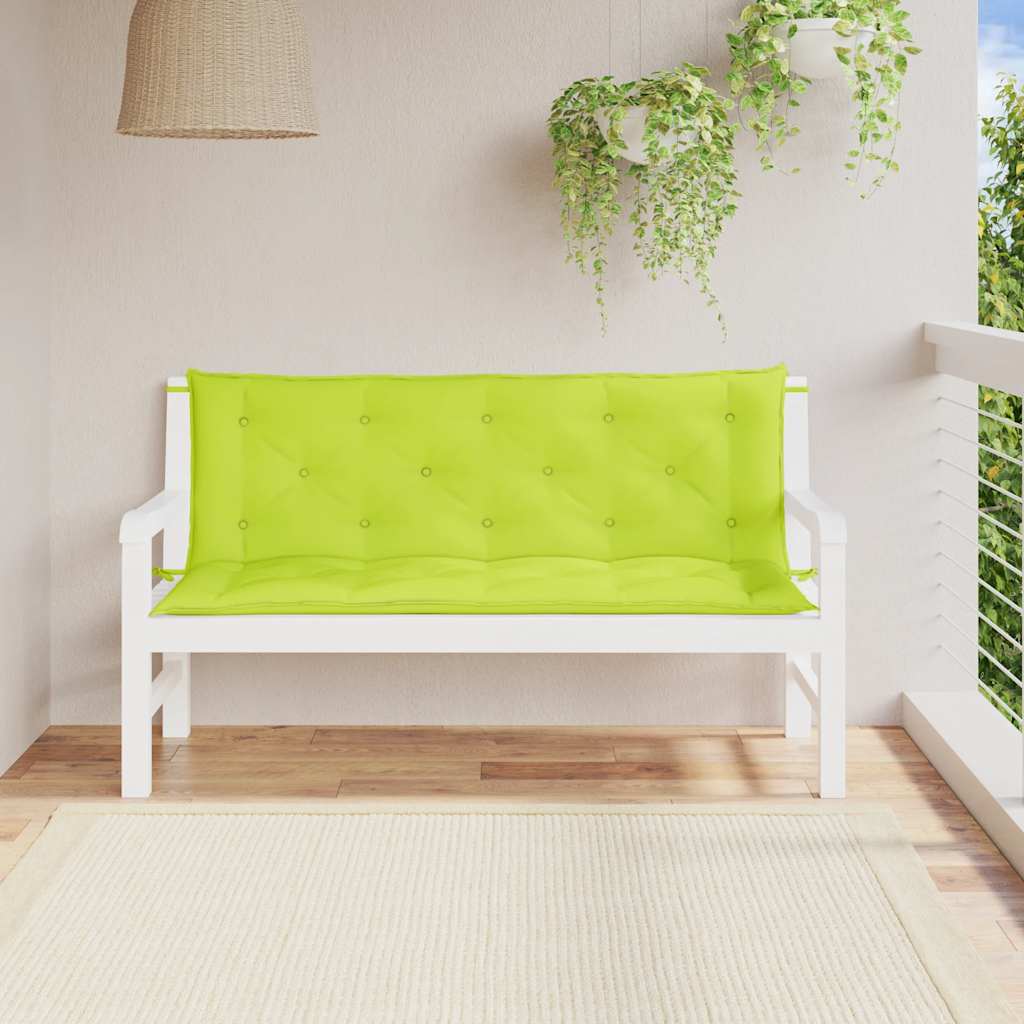 Bänkdynor för trädgården 2st klargrön 150x50x7cm oxfordtyg