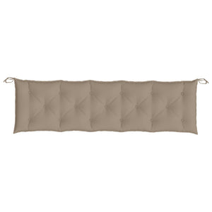 Bänkdynor för trädgården 2st Taupe 180x50x7cm oxfordtyg