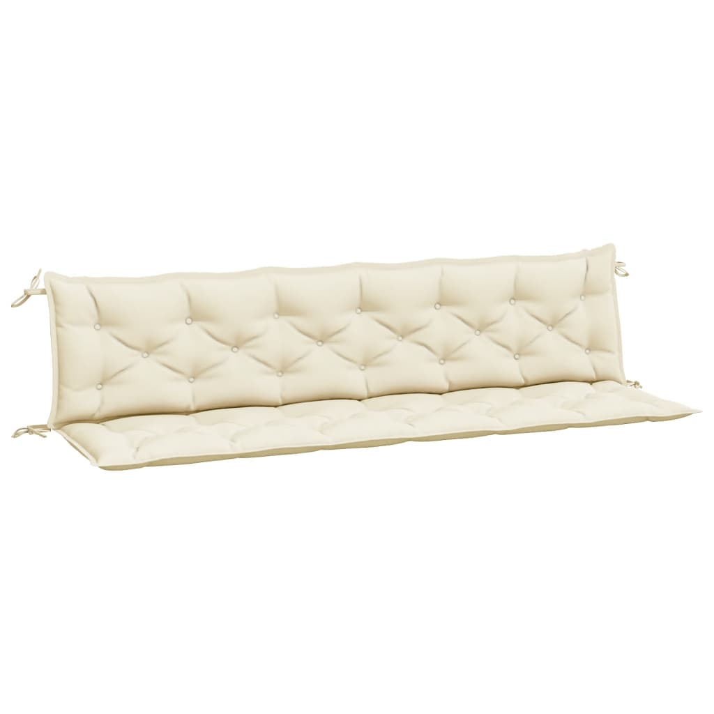 Bänkdynor för trädgården 2st gräddvit 200x50x7cm oxfordtyg