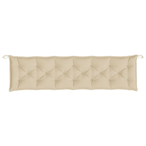 Bänkdynor för trädgården 2st beige 200x50x7cm oxfordtyg