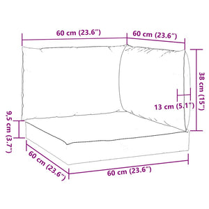 Palldynor 3 st grå oxfordtyg