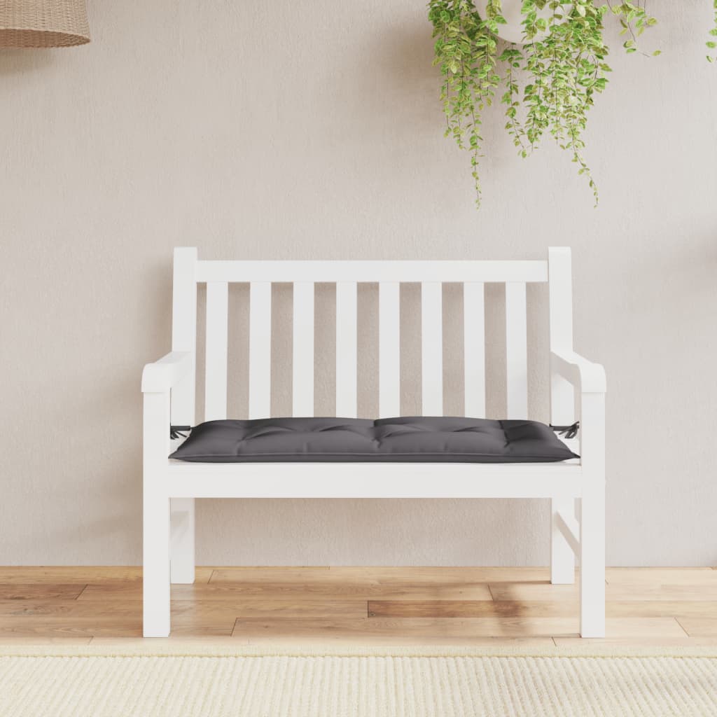 Bänkdyna för trädgården antracit 110x50x7 cm oxfordtyg