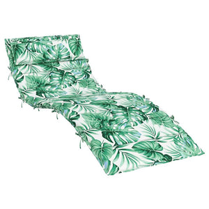 Dyna till solsäng bladmönster 180x60x4 cm oxfordtyg