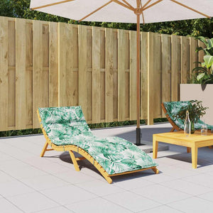 Dyna till solsäng bladmönster 180x60x4 cm oxfordtyg