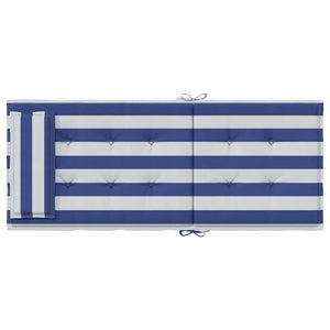 Stolsdynor med hög rygg 4 st blå&vit randig oxfordtyg