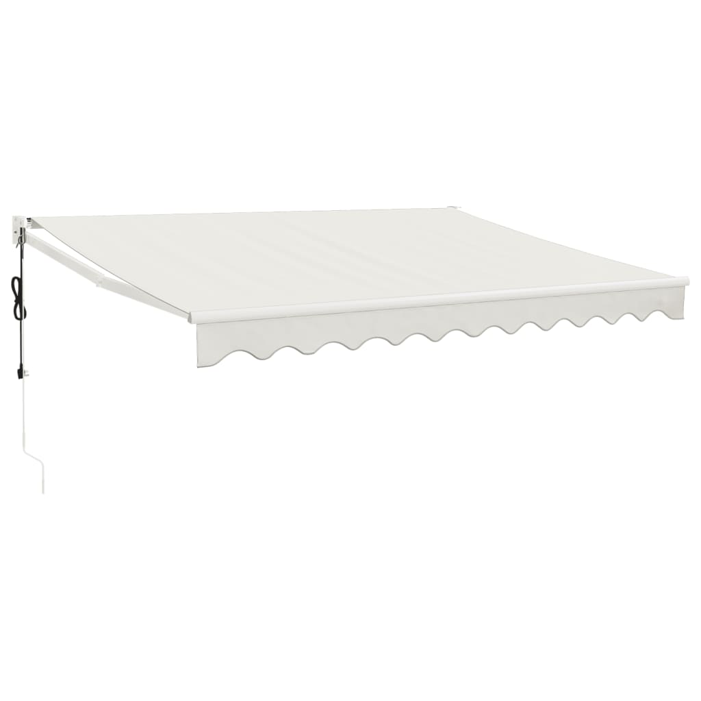 Automatisk infällbar markis gräddvit 3,5x2,5 m
