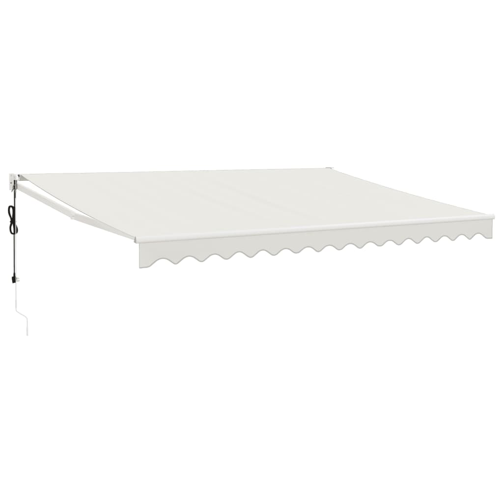 Automatisk infällbar markis gräddvit 4,5x3 m