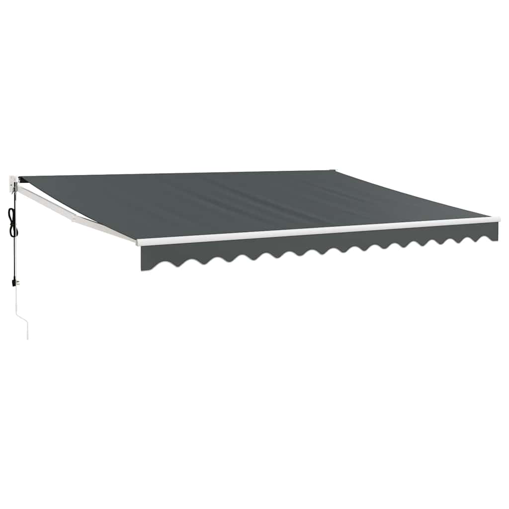 Automatisk infällbar markis antracit 4,5x3 m