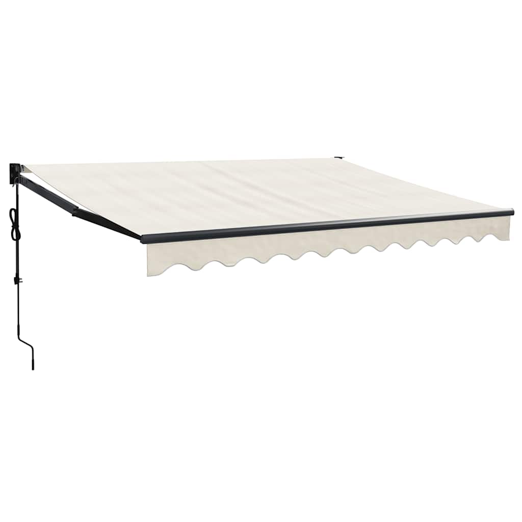 Automatisk infällbar markis gräddvit 3,5x2,5 m
