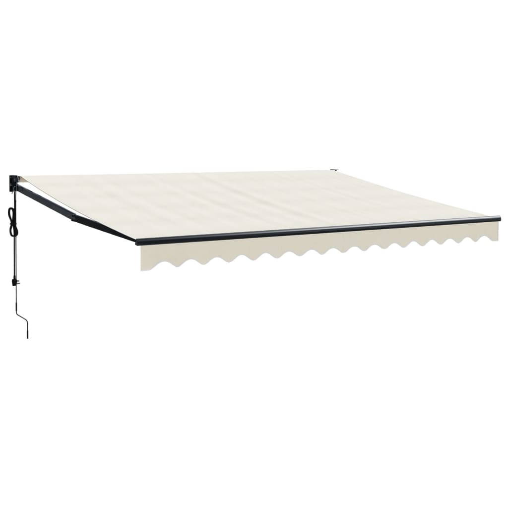 Automatisk infällbar markis gräddvit 4,5x3 m