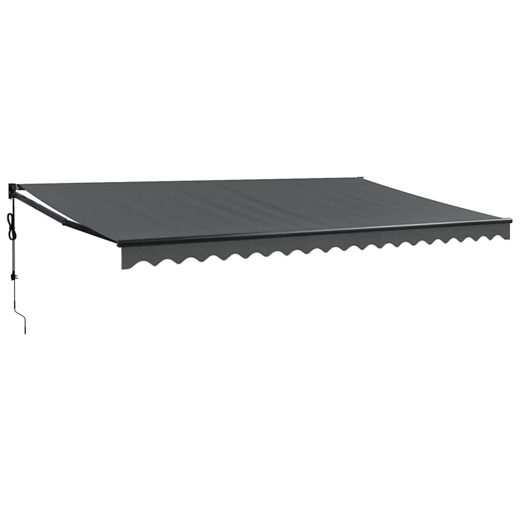 Automatisk infällbar markis antracit 5x3 m