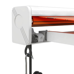 Markis infällbar orange och brun 3x2,5 m tyg&aluminium