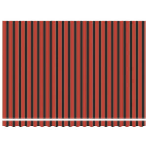 Markis infällbar orange och brun 4,5x3 m tyg&aluminium