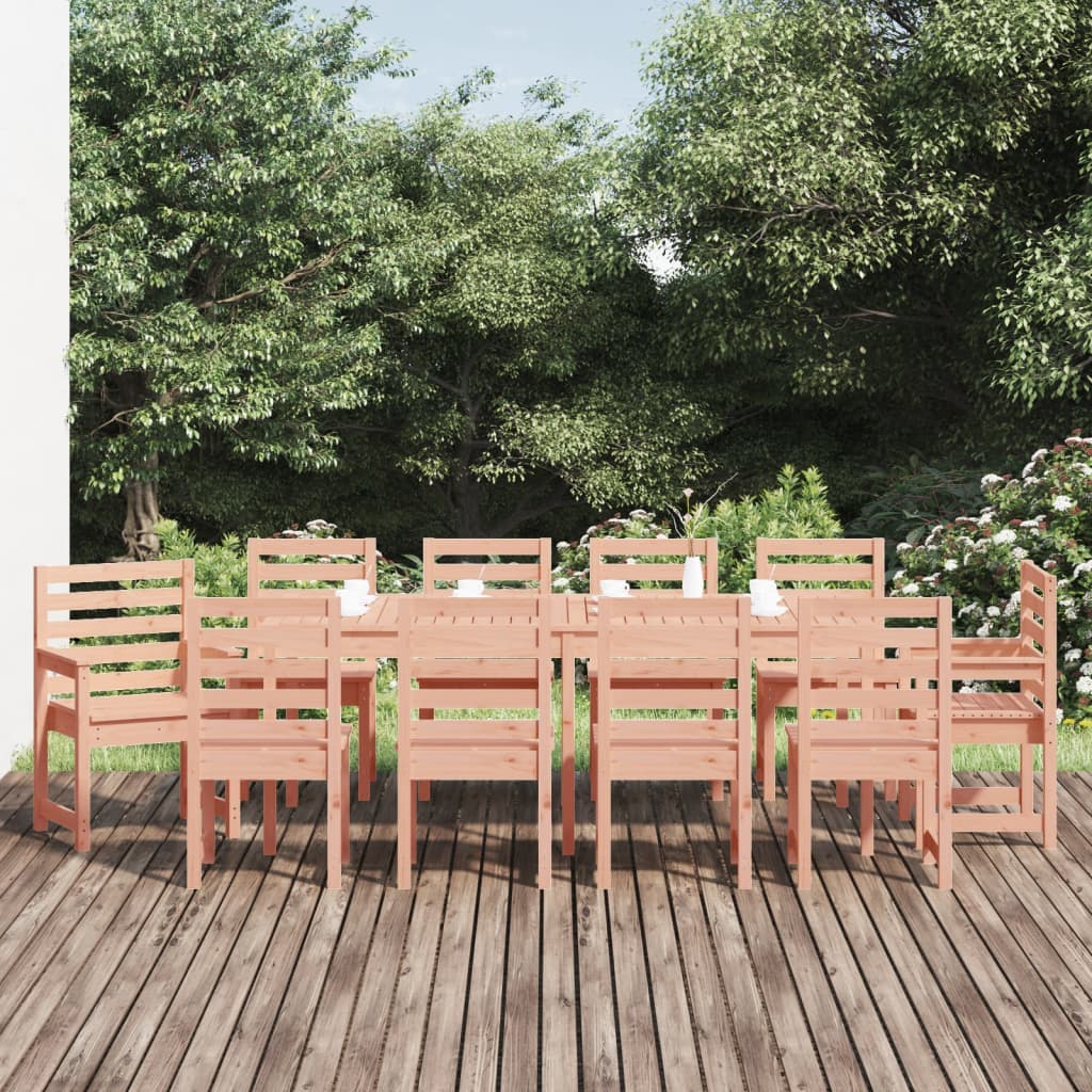Matgrupp för trädgården 11 delar massivt douglasträ