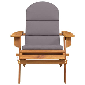 Däckstol med dynor massivt akaciaträ