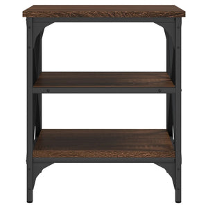 Sidobord 2 st brun ek 40x42x50 cm konstruerat trä