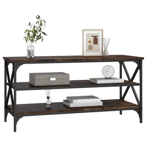 Tv-bänk rökfärgad ek 100x40x50 cm konstruerat trä