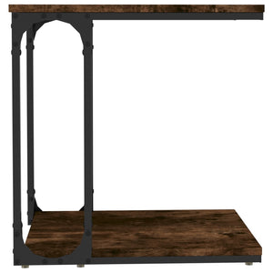 Soffbord rökfärgad ek 50x35x52 cm konstruerat trä