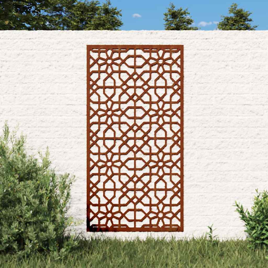Väggdekoration 105x55 cm rosttrögt stål morisk design