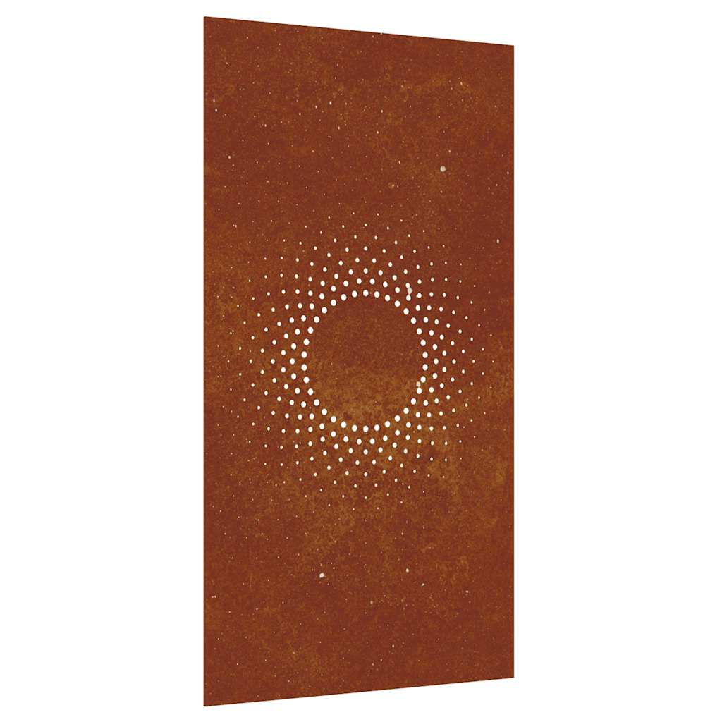 Väggdekoration 105x55 cm rosttrögt stål soldesign