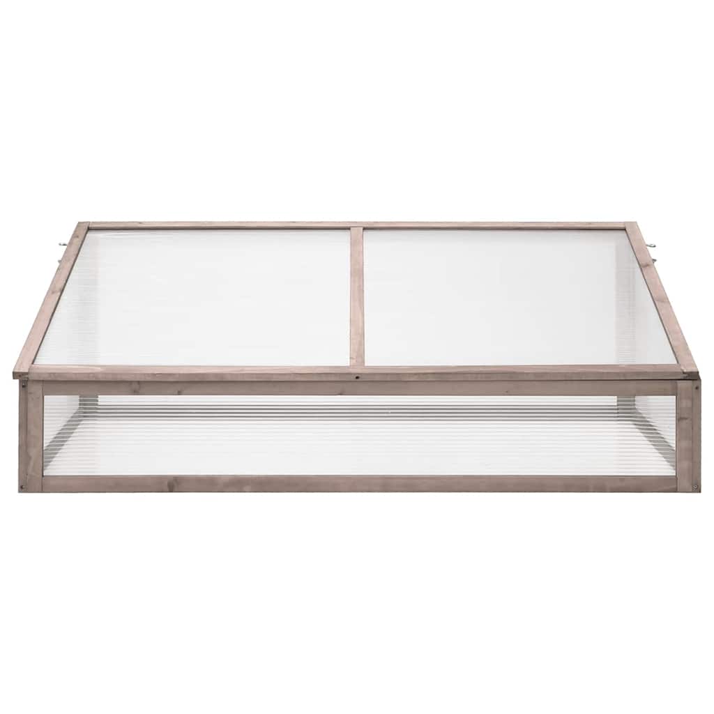 Växthus grå 110x56x39 cm granträ
