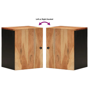 Väggmonterat badrumsskåp 38x33x48 cm massivt akaciaträ