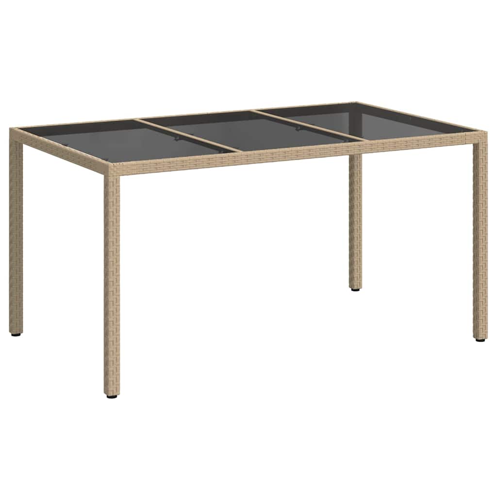 Trädgårdsbord Beige 150 x 90 x 75 cm konstrotting
