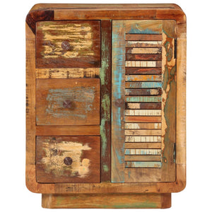 Skänk med 3 dörrar 55x30x70 cm massivt återvunnet trä