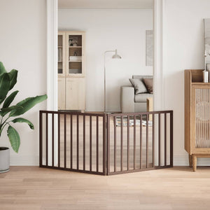 Hundgrind hopfällbar 2 paneler brun 160 cm poppel