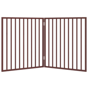 Hundgrind hopfällbar 2 paneler brun 160 cm poppel