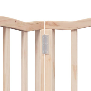 Hundgrind med dörr vikbar 6 paneler 300 cm poppel