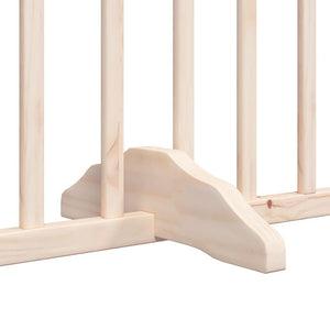 Hundgrind med dörr vikbar 4 paneler 320 cm poppel