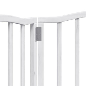 Hundgrind hopfällbar 3 paneler vit 150 cm poppel