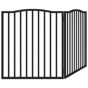 Hundgrind hopfällbar 2 paneler svart 160 cm poppel
