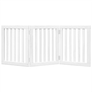 Hundgrind hopfällbar 3 paneler vit 150 cm poppel