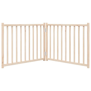 Hundgrind hopfällbar 2 paneler 160 cm massivt granträ