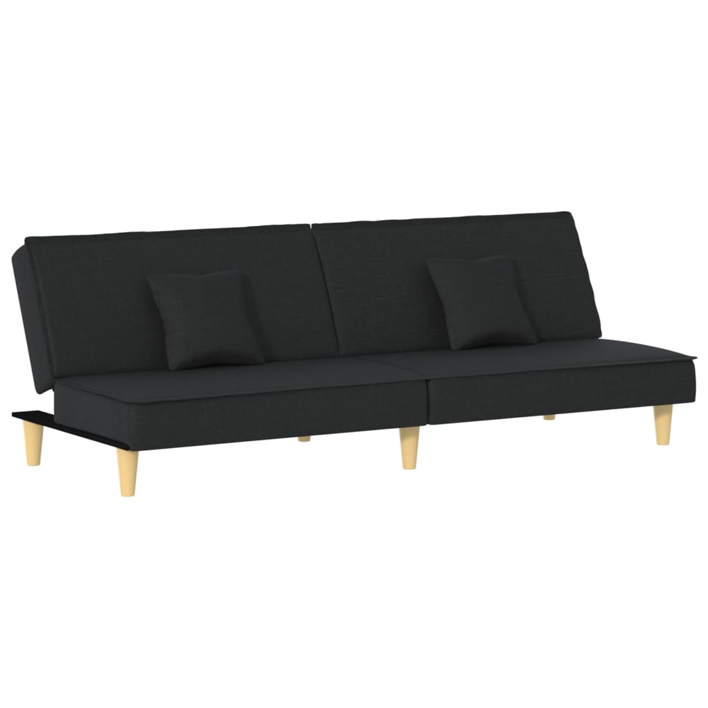 Bäddsoffa svart tyg