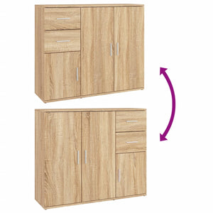 Skänk Sonoma Ek 91x29,5x75 cm Konstruerat trä