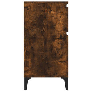 Sängbord 2 st rökfärgad ek 40x35x70 cm