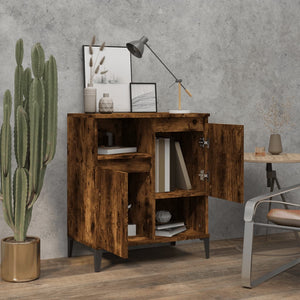 Byrå rökfärgad ek 60x35x70 cm konstruerat trä