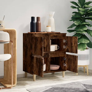 Byrå rökfärgad ek 60x35x70 cm konstruerat trä