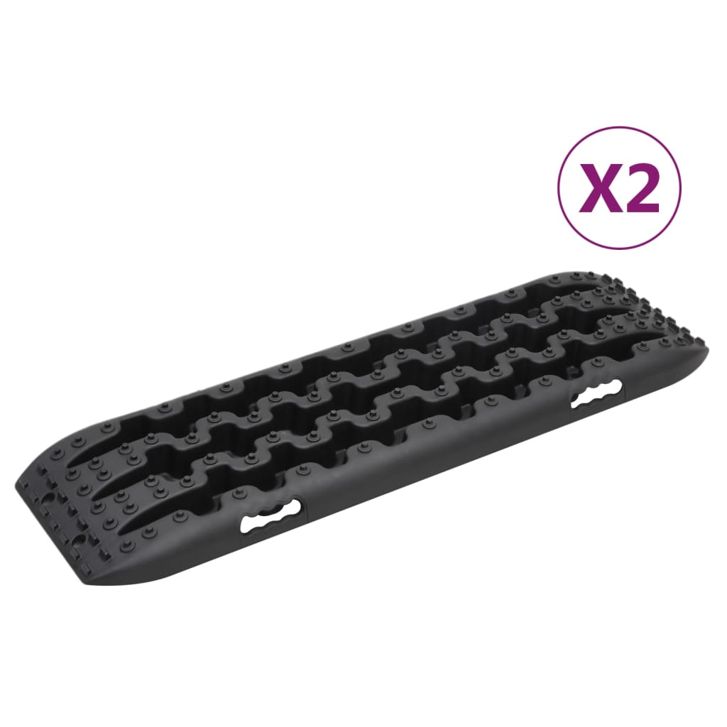 Greppmattor 2 st svart 106x30,5x7 cm nylon