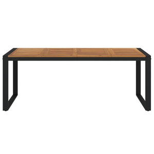 Trädgårdsbord med U-formade ben 200x90x75 cm massivt akaciaträ