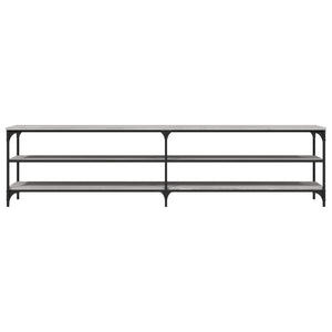 Tv-bänk grå sonoma 200x30x50 cm konstruerat trä och metall