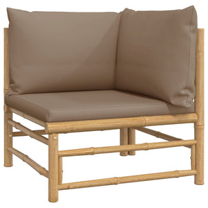 Loungegrupp 7 delar taupe dynor bambu