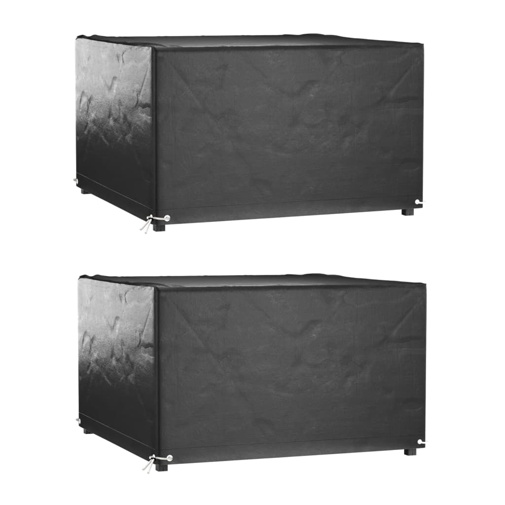 Överdrag för utemöbler 2 st 8 ölj. 125x125x75 cm fyrkantig