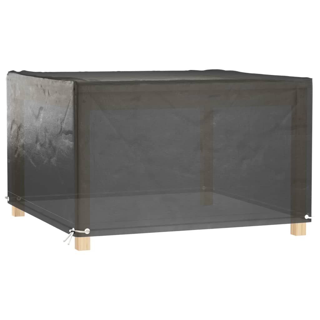 Överdrag för utemöbler 2 st 8 ölj. 132x132x80 cm fyrkantig