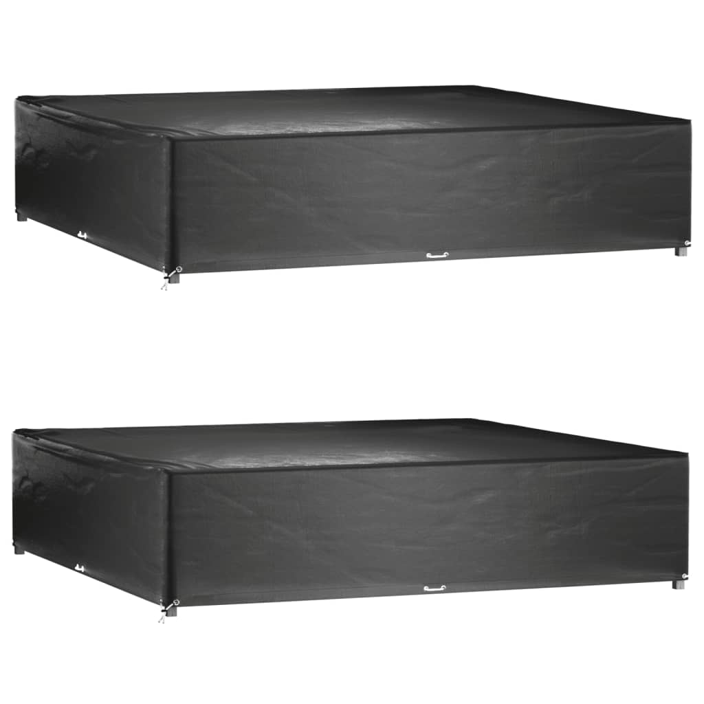 Överdrag för utemöbler 2st 16 ölj. 240x240x55 cm fyrkantig