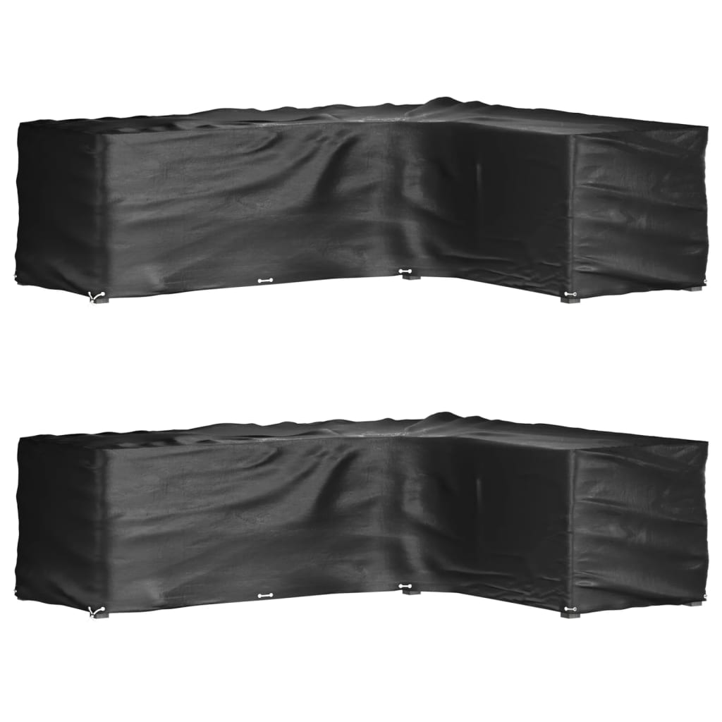 Överdrag för utemöbler 2st 18 ölj. 285x220x80 cm L-format